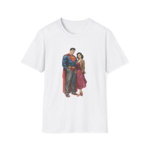 Classic Hero & Reporter T-Shirt – Vintage Comic Style Power Couple Graphic Tee