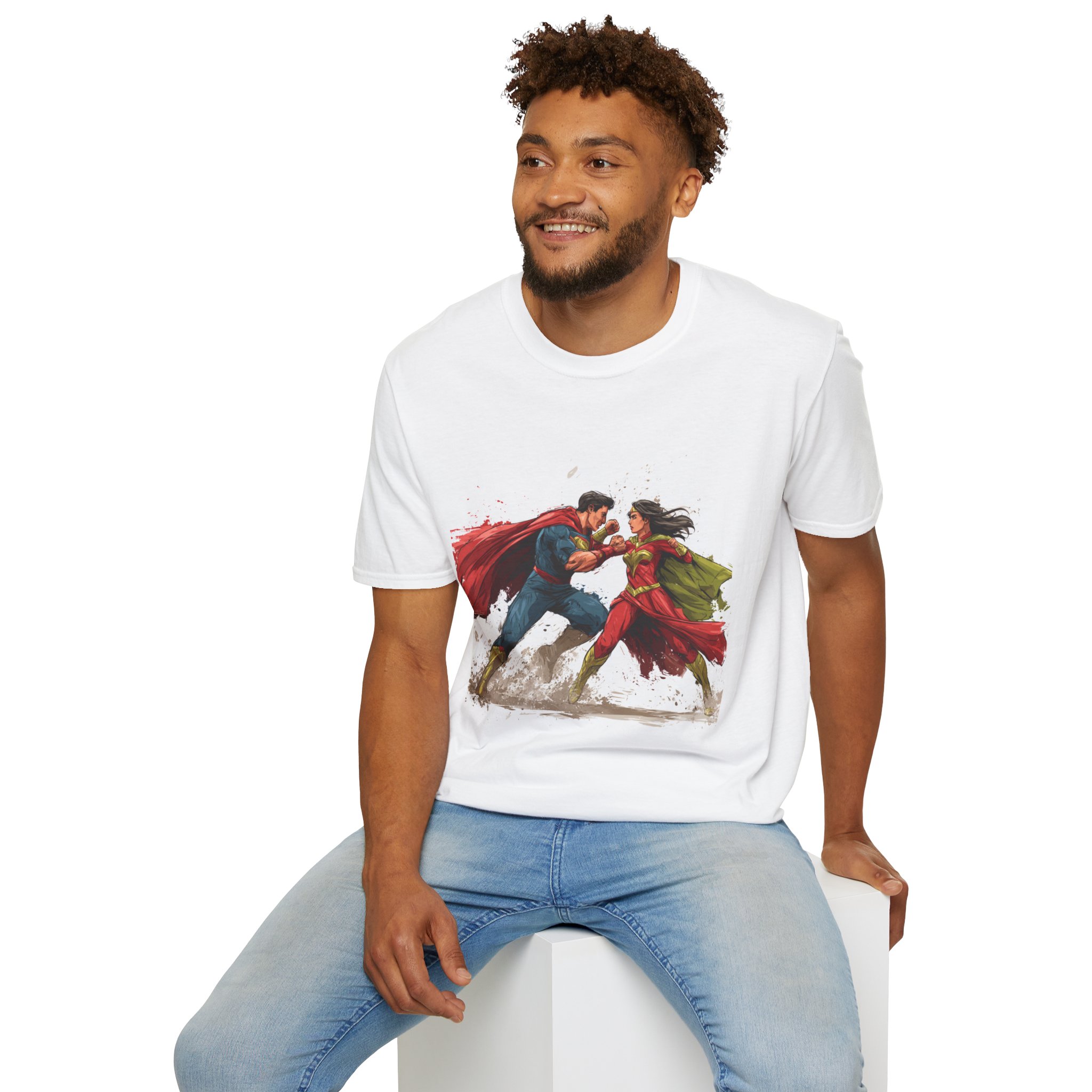 Clash of Heroes T-Shirt β Epic Comic Battle Superpower Showdown Graphic Tee Clash of Heroes T-Shirt β Epic Comic Battle Superpower Showdown Graphic Tee - Image 4