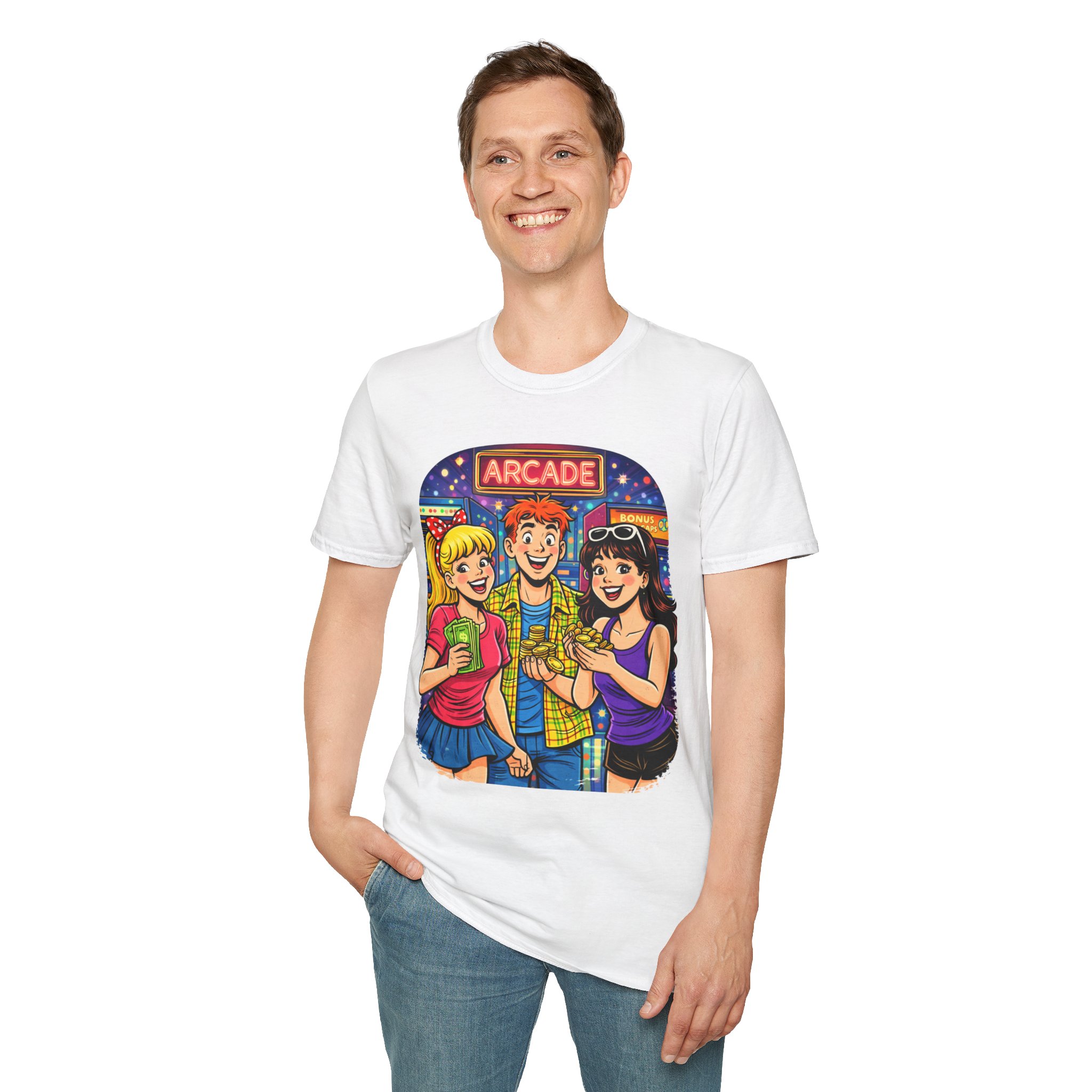 Retro Arcade Nights T-Shirt โ Vintage Gaming Vibes Tee for Classic Arcade Fans Retro Arcade Nights T-Shirt โ Vintage Gaming Vibes Tee for Classic Arcade Fans - Image 2