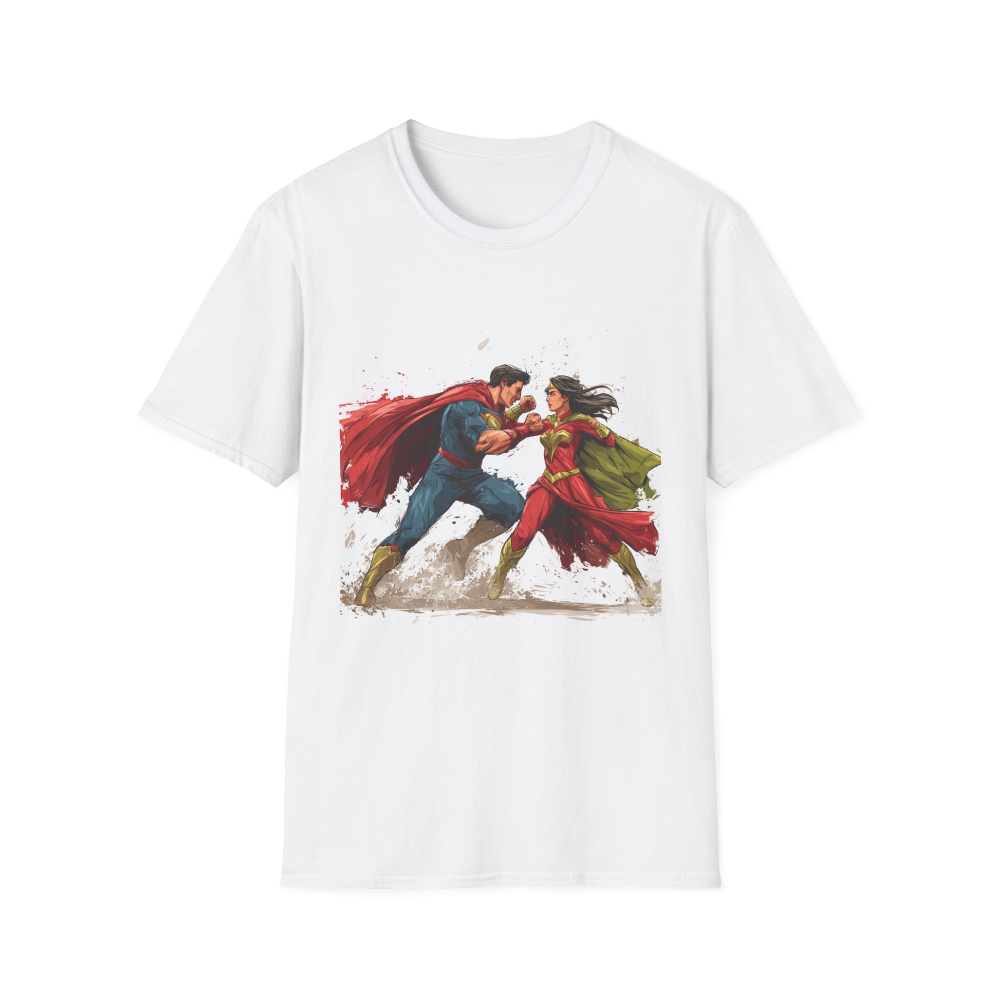 Clash of Heroes T-Shirt β Epic Comic Battle Superpower Showdown Graphic Tee Clash of Heroes T-Shirt β Epic Comic Battle Superpower Showdown Graphic Tee