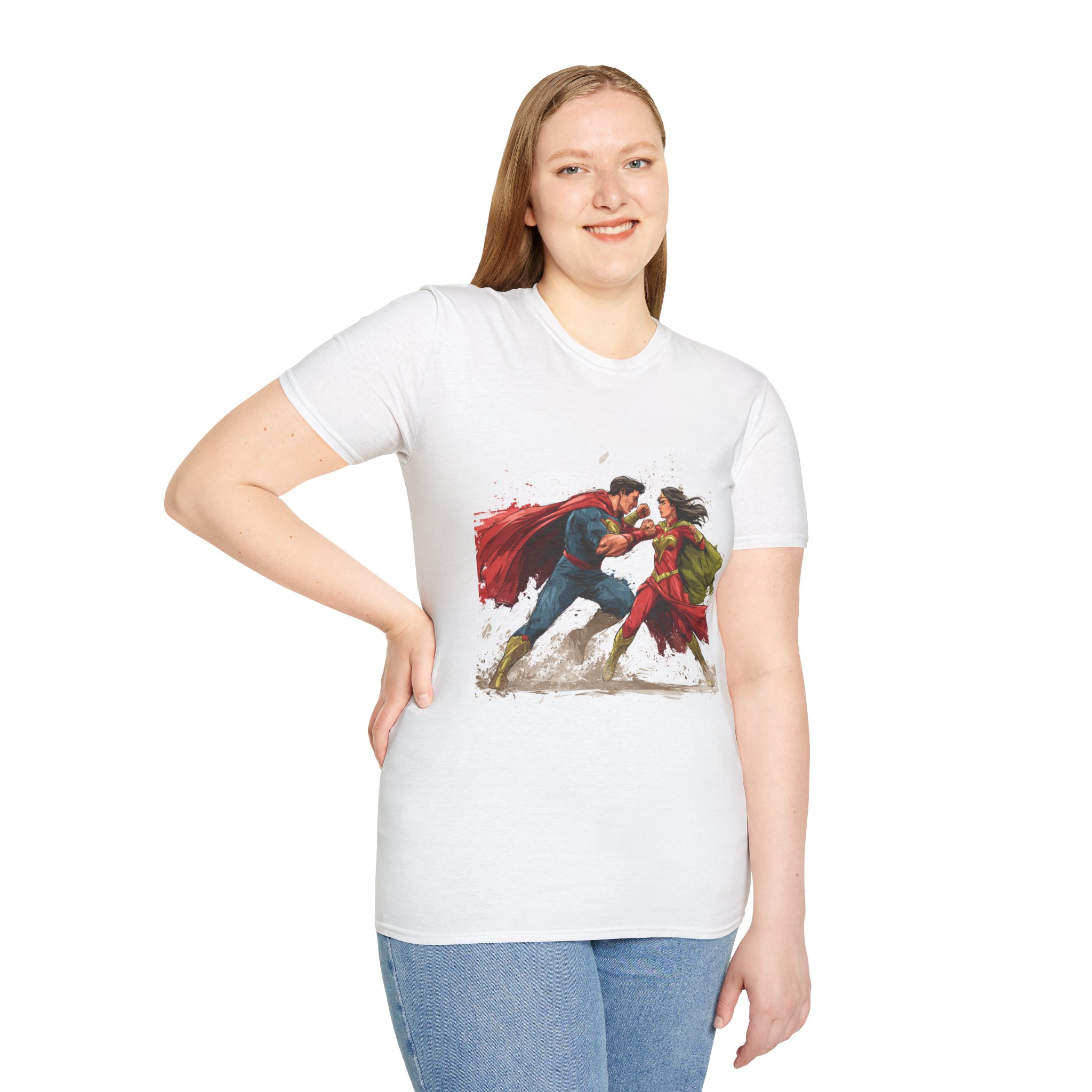 Clash of Heroes T-Shirt β Epic Comic Battle Superpower Showdown Graphic Tee Clash of Heroes T-Shirt β Epic Comic Battle Superpower Showdown Graphic Tee - Image 3