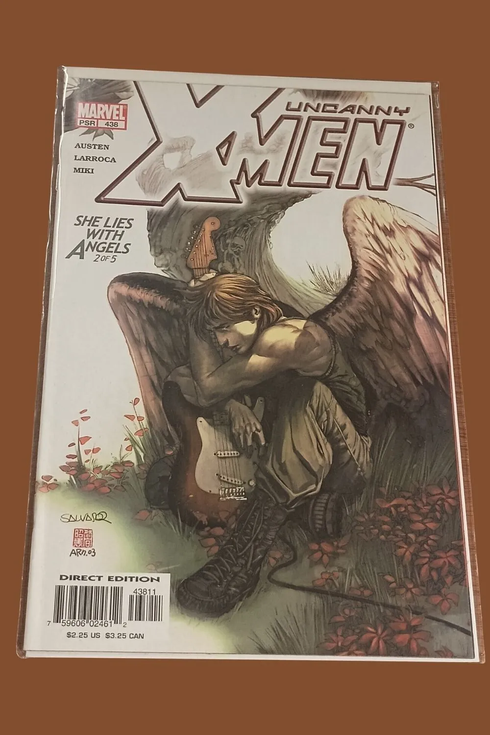 Uncanny X-Men #438 (2003) Marvel Comics β She Lies With Angels Part 2 β Salvador Larroca Cover Uncanny X-Men #438 (2003) Marvel Comics β She Lies With Angels Part 2 β Salvador Larroca Cover